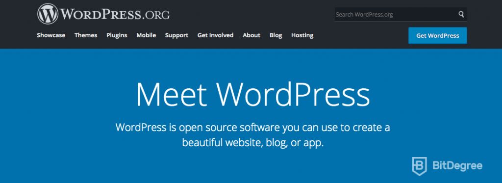 Wordpress và Joomla: Trang WP.