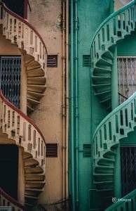 two color stairs