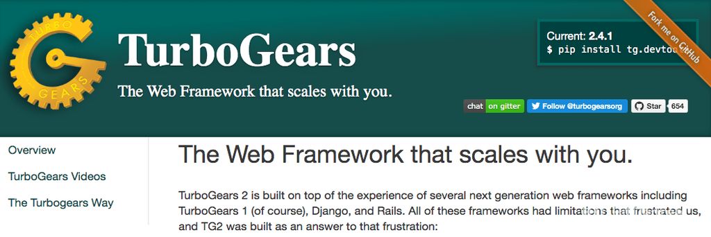 Phát triển web Python: TurboGears.