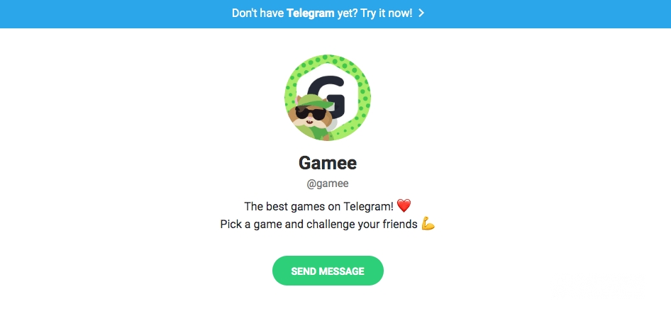 Mejores Bots Telegram: Gamee.