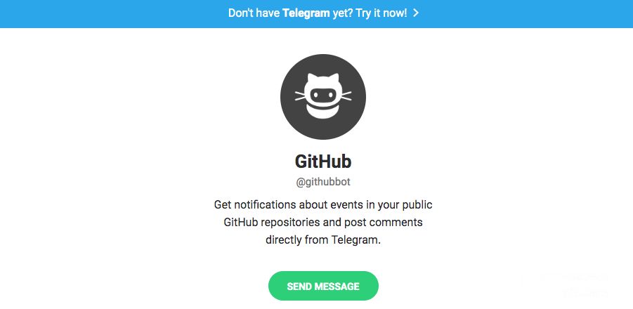 Telegram bots: Github bot