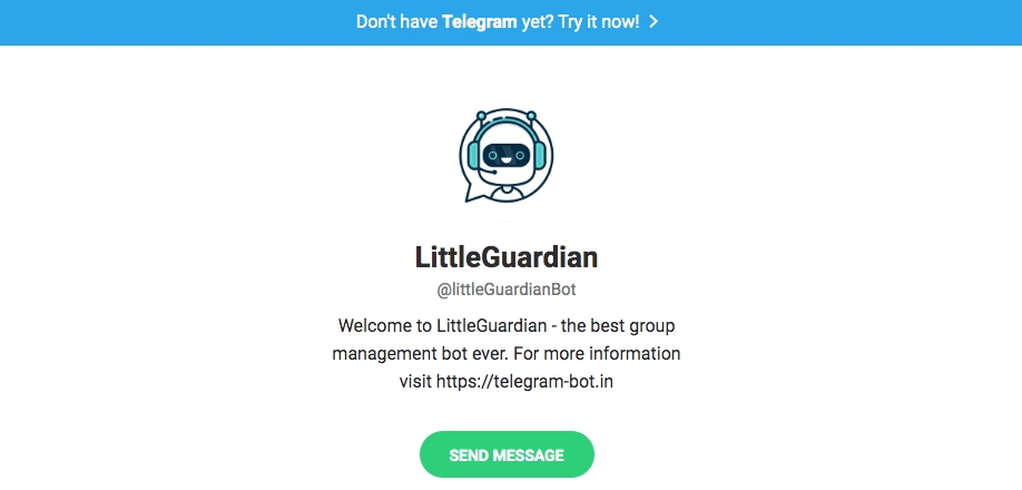 Mejores Bots Telegram: Bot LittleGuardian.