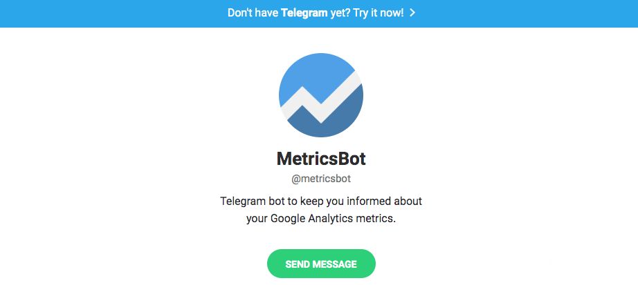 Bots do Telegram: MetricsBot.