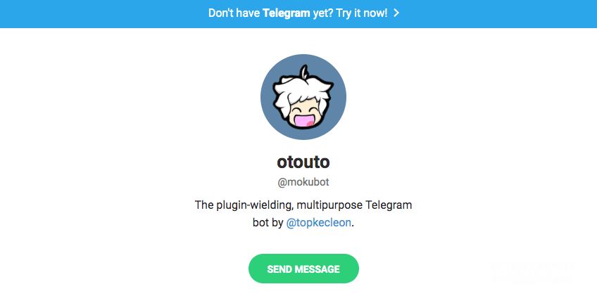 Mejores Bots Telegram: Otouto.