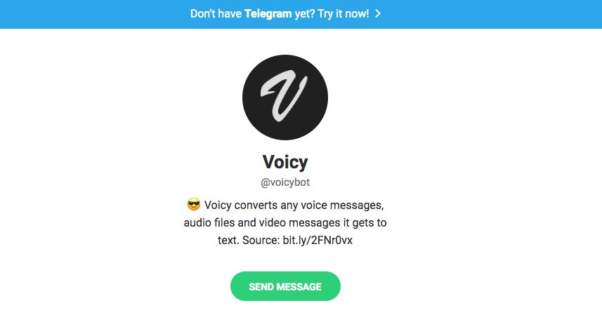 Mejores Bots Telegram: Bot Voicy.