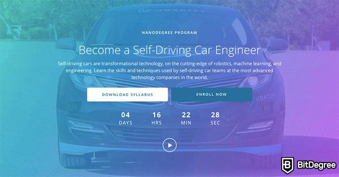 Udacity ô tô tự lái: Trở thành khóa học Kỹ sư lái xe ô tô tự lái.