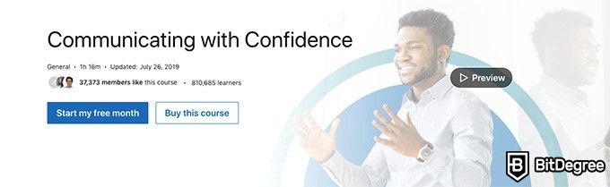 Kursus LinkedIn Learning: Kursus Communicating with Confidence.