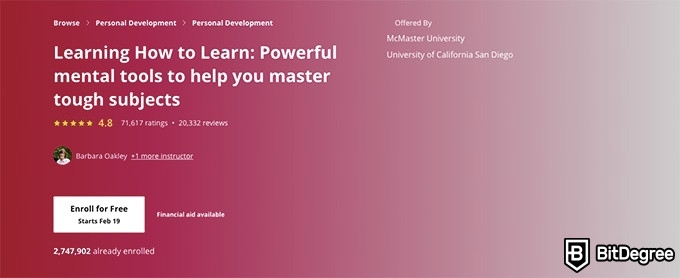 Coursera học cách học: Khóa học Học cách Học.