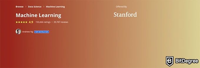 Pembelajaran Mesin Coursera: Kursus Stanford Machine Learning.