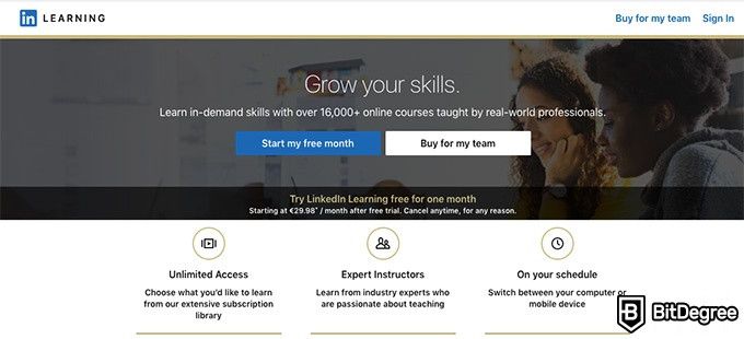 Курсы LinkedIn Learning: сайт LinkedIn Learning.