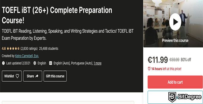 Cursos de TOEFL: Curso Completo de Preparación.