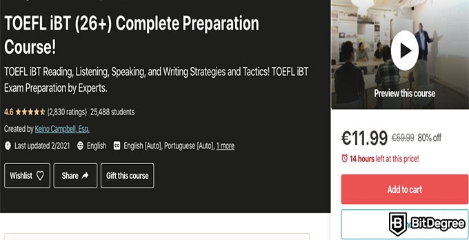 Toefl preparation courses: complete preparation course udemy