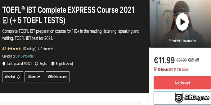 Cursos de TOEFL: Curso Completo EXPRESS.