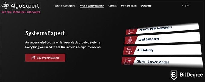 AlgoExpert Review: SystemsExpert homepage
