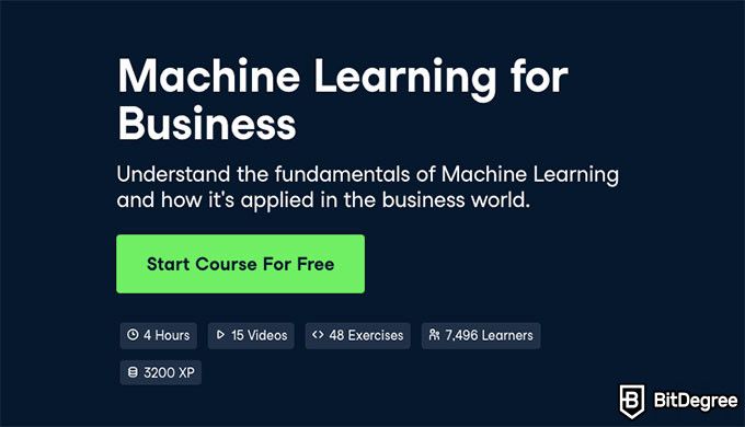 Best machine learning course: machine learning for business