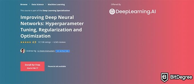 Deep Learning Specialization Coursera: Kursus Improving Deep Neural Networks.