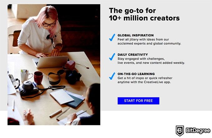 Análise do Creative Live: o objetivo de mais de 10 milhões de criadores.