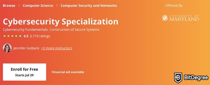 Cybersecurity Courses: Cybersecurity Specialization
