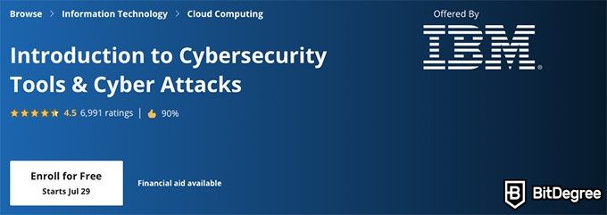Cybersecurity Courses: Introduction to Cybersecurity Tools & Cyber Attacks course