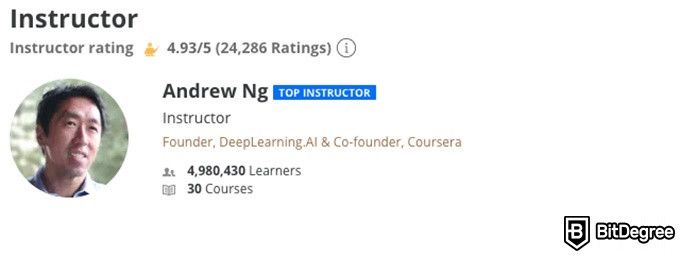 Курсы Data Science: инструктор Andrew Ng.