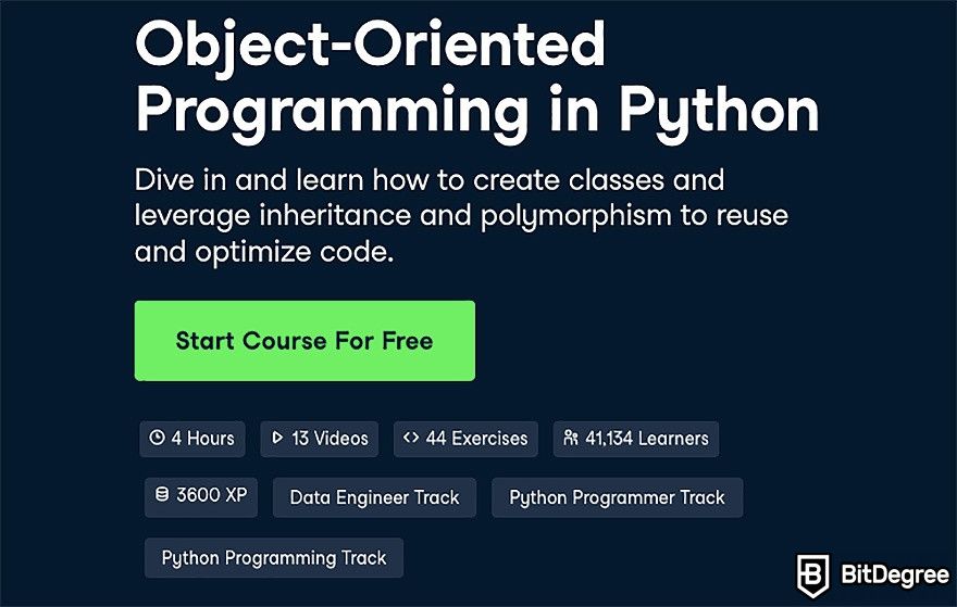 DataCamp Python: Object-Oriented Programming in Python course.