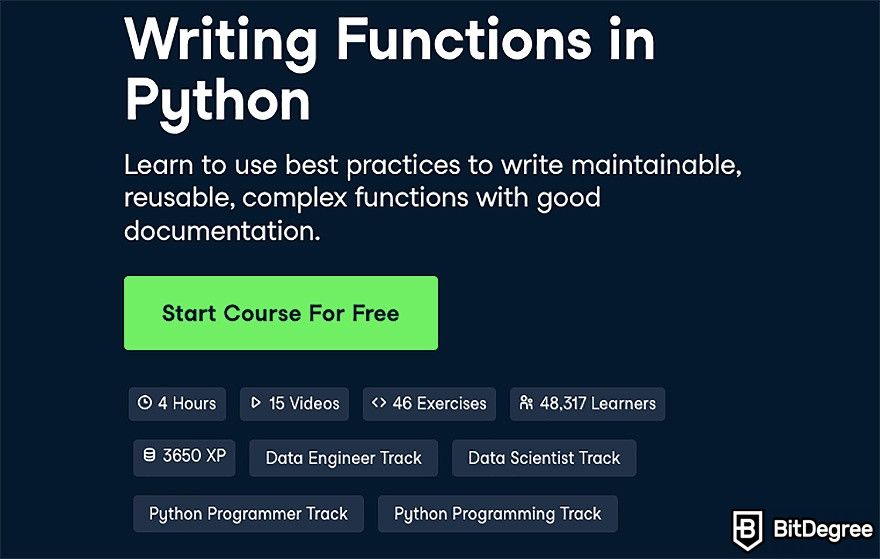 DataCamp Python: Writing Functions in Python course.
