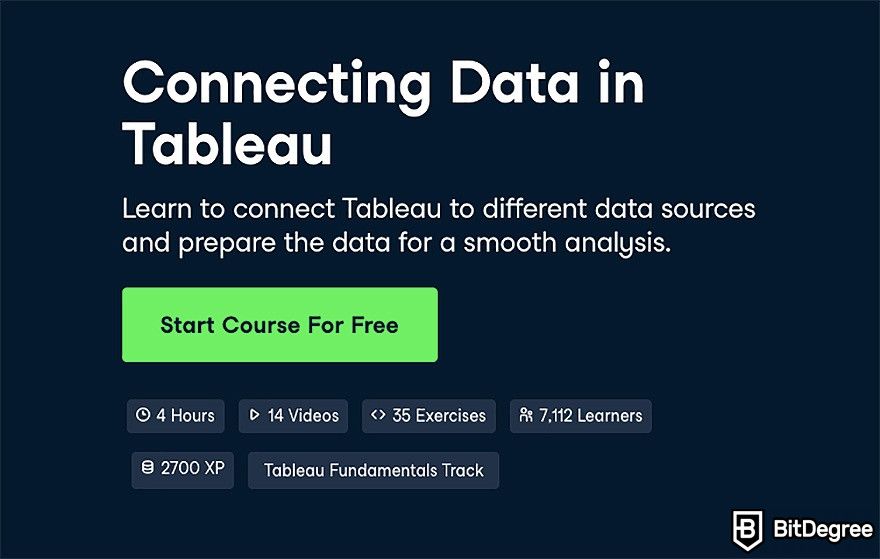 DataCamp Tableau: Connecting Data in Tableau course.