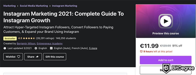 Cursos de marketing digital: Curso Instagram Marketing 2023.