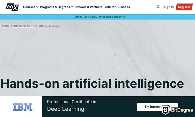 Program Udacity deep learning: Sertifikat profesional deep learning.