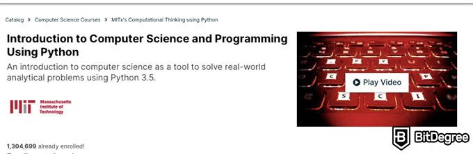 Curso de Python MIT: Ciencias Computacionales y Programación con Python.