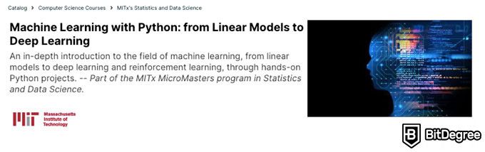 Mit data science certificate: edx mit machine learning with python from linear models to deep learning