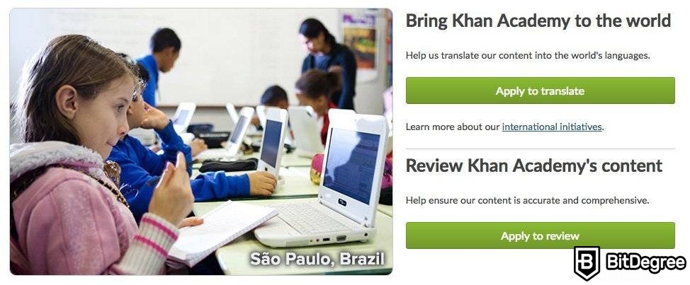 Avis khan academy: dons.