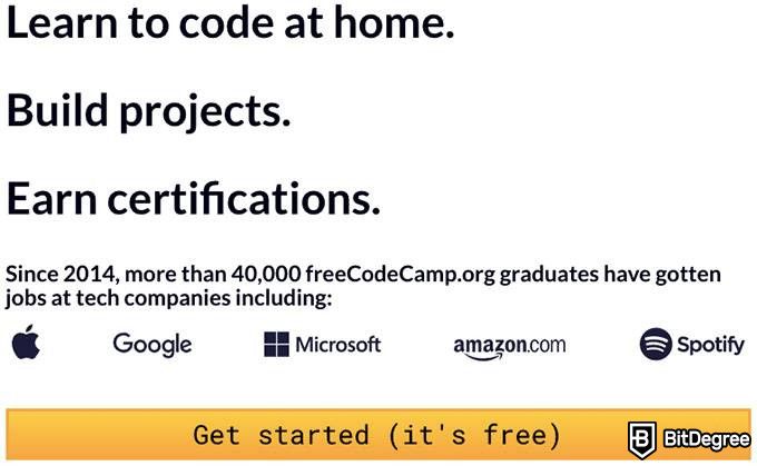 Freecodecamp avis; financement.