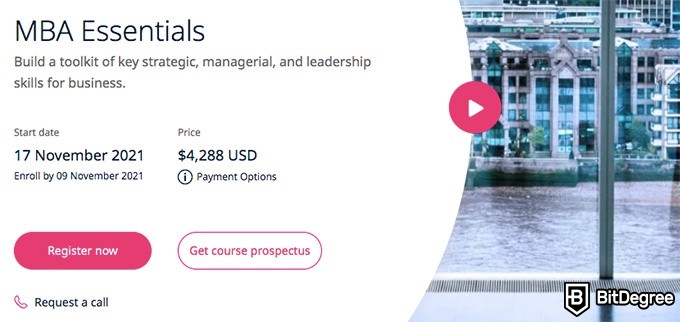 Análise do GetSmarter: curso MBA Essentials.