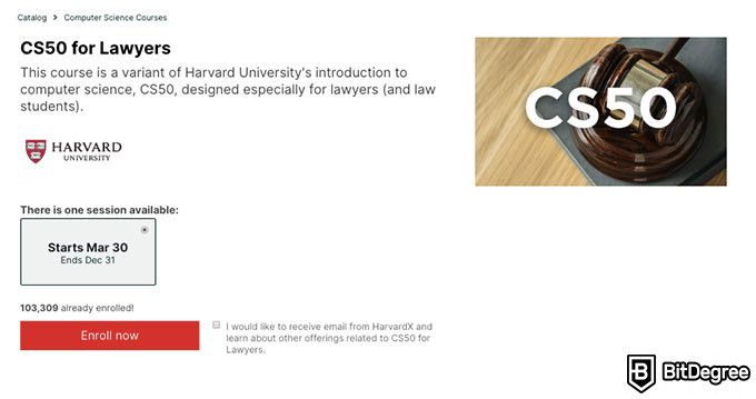Harvard CS Course: cs50 for lawyers.