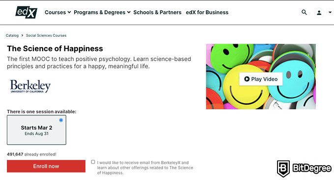 Harvard happiness course: The Science of Happiness.