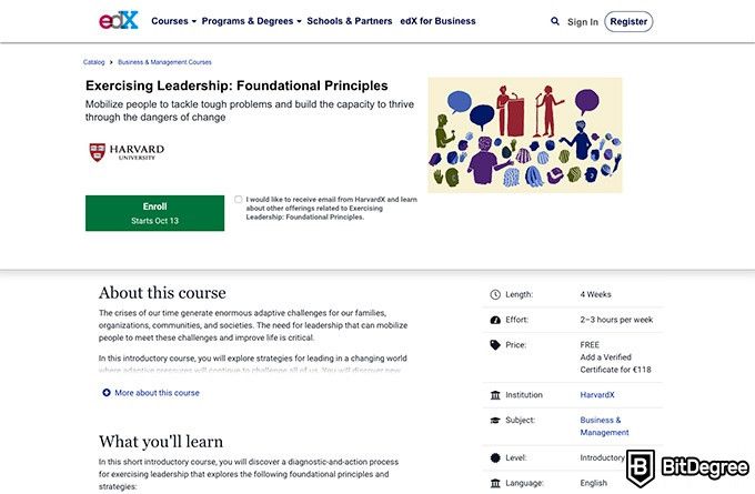 哈佛在线课程：行使领导能力：基本原则。