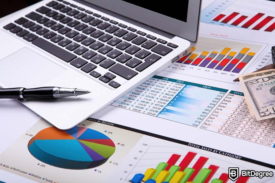 How to become a financial analyst: graphs and reports. 