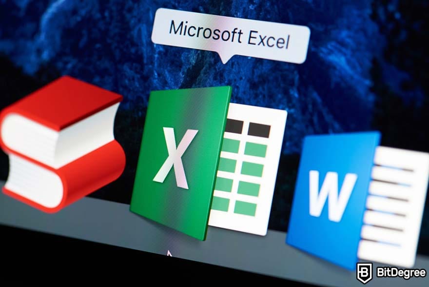 How to become a marketing manager: Excel program logo.