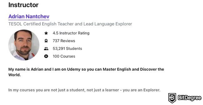 Cách học tiếng Anh: Giáo viên được chứng nhận TESOL trên Udemy.