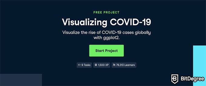 Hybrid Learning: Visualizing COVID-19 project on DataCamp.
