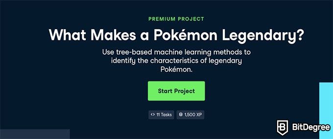 Hybrid Learning: What Makes a Pokemon Legendary? project on DataCamp.