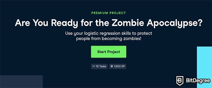 Hybrid Learning: Are You Ready for the Zombie Apocalypse? project on DataCamp