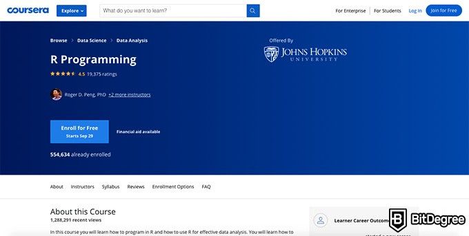 Kursus online John Hopkins: Pemrograman R.