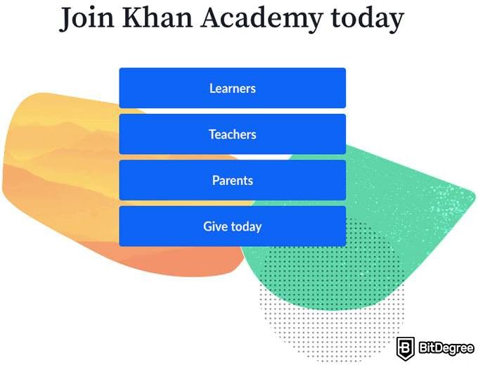 Avis khan academy: inscription.