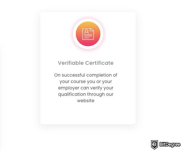 Lead Academy review: verifiable certificates.