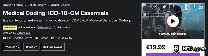 Clases de codificación médica online:  ICD-10-CM.