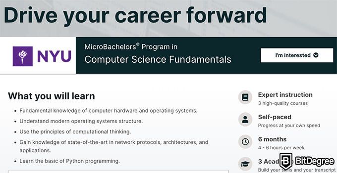 Best online computer science degree: microbachelors in computer science fundamentals