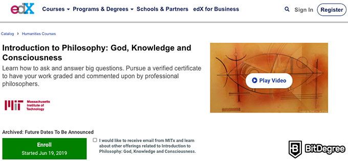 Online MIT Dersleri: Introduction to Philosophy: God, Knowledge and Consciousness