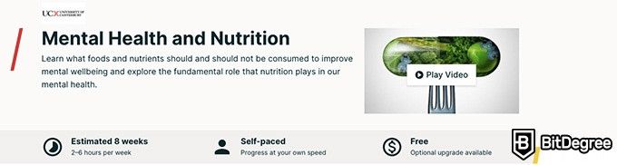 Nutrition courses online: mental health and nutrition.